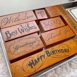 Cavallini & Co. Rubber stamps with black ink pad